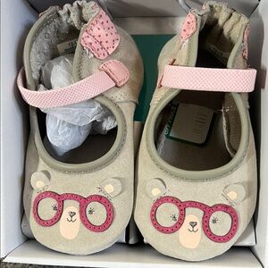 ROBEEZ 12-18 MO BABY Pink Bear Shoes